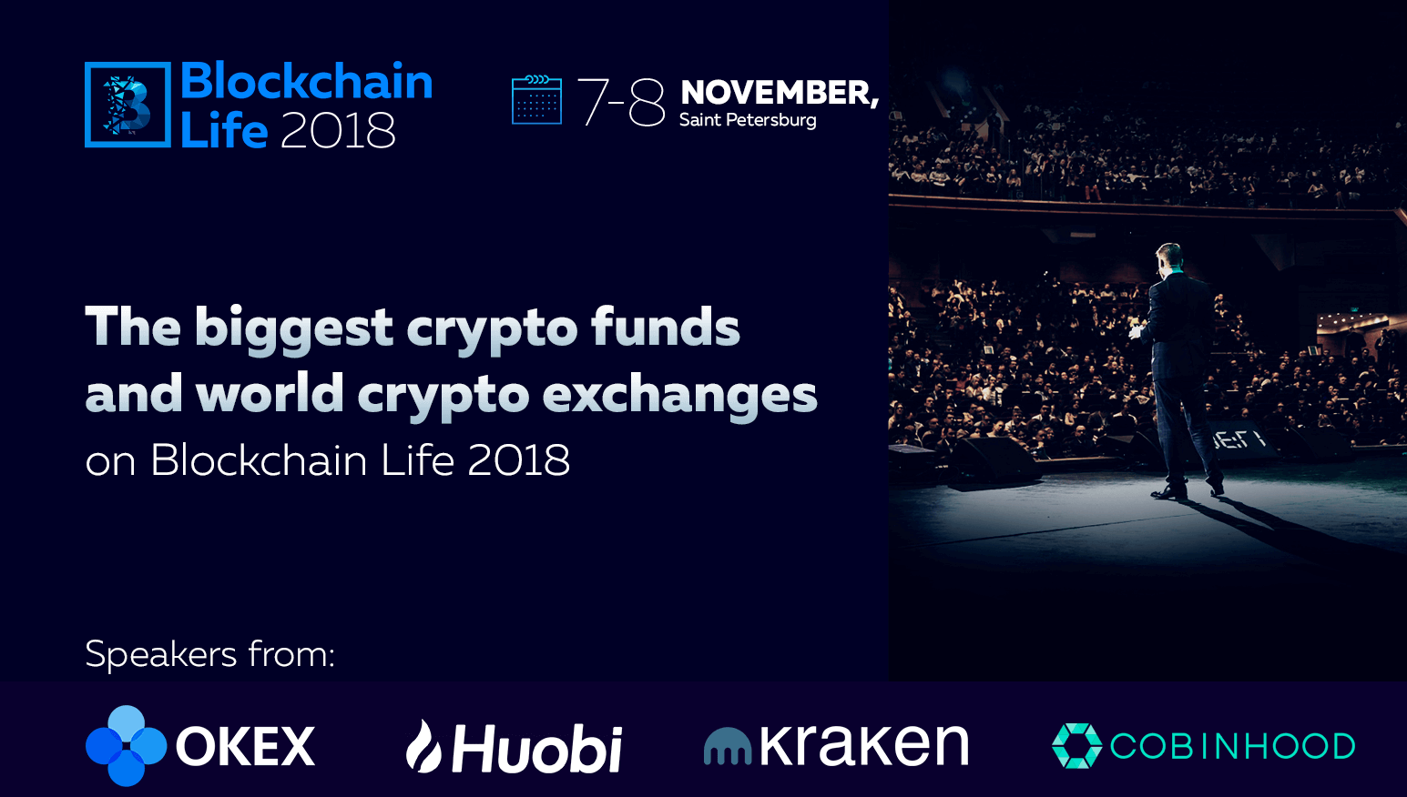 Kraken, Okex, Huobi and major Asian crypto funds go to Blockchain Life 2018