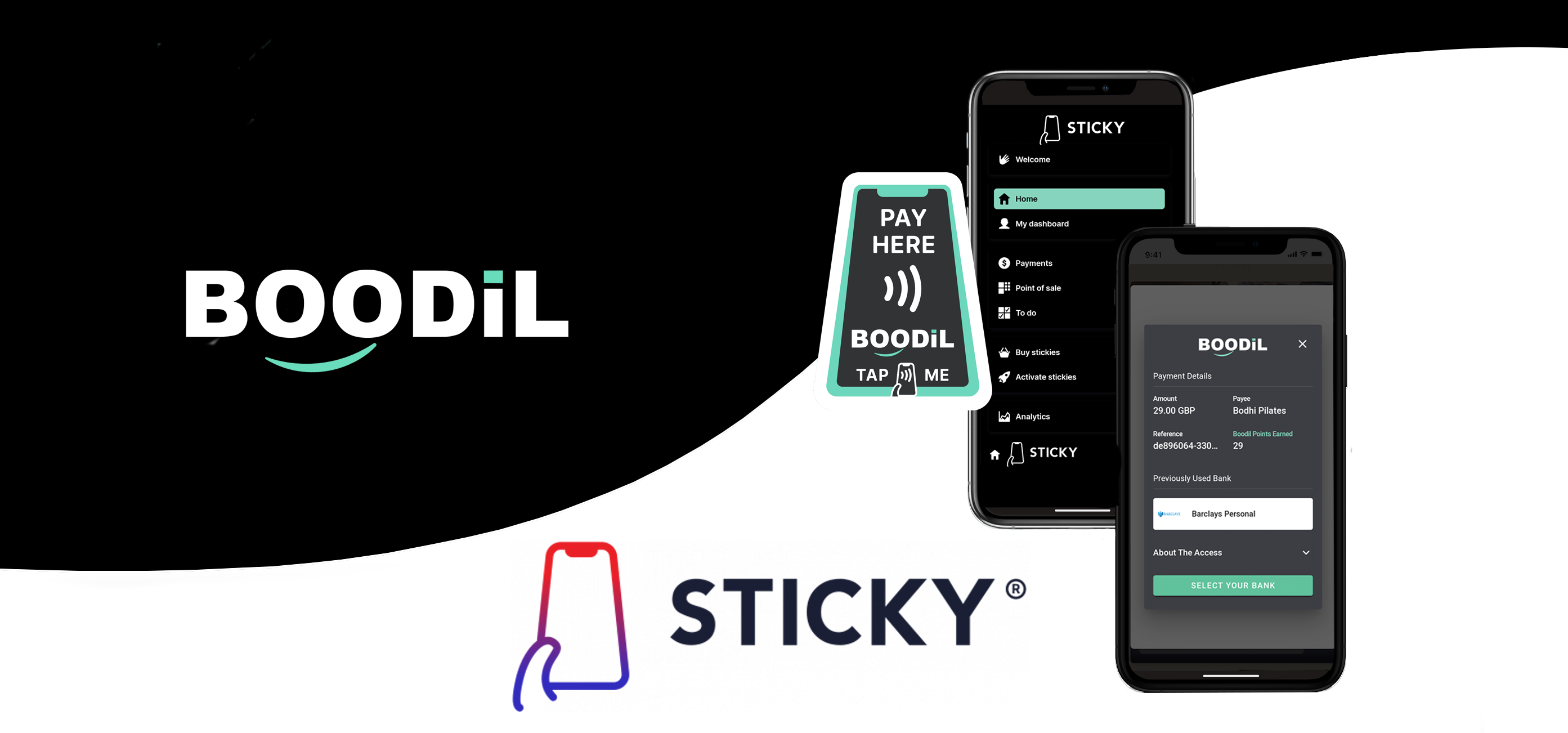 Boodil Offers 10-second-or-less Face-to-face Open Banking Payments for Hundreds of Merchants with Sticky