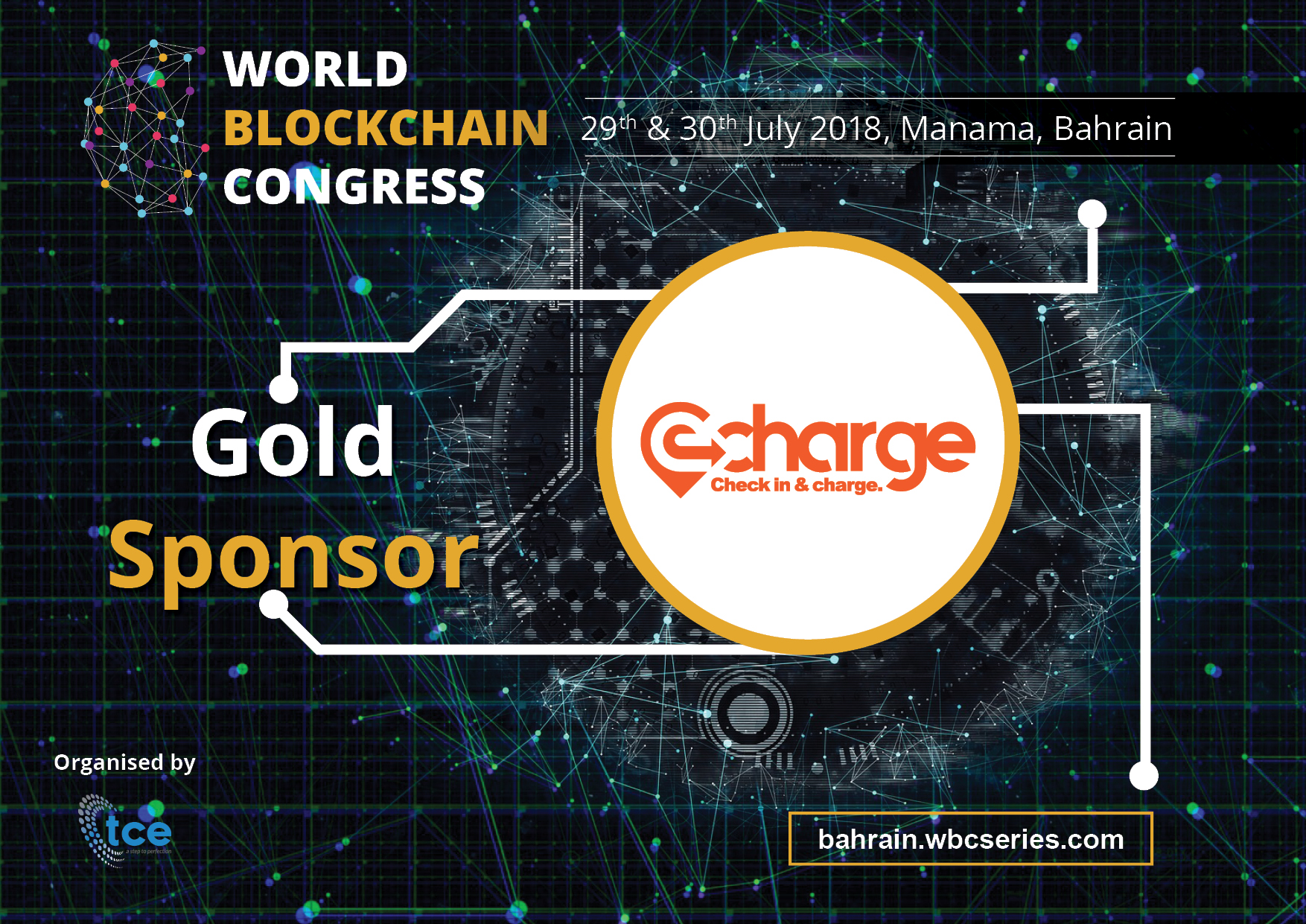 eCharge.work AG confirmed as the Official Gold Sponsor for World Blockchain Congress Bahrain 2018