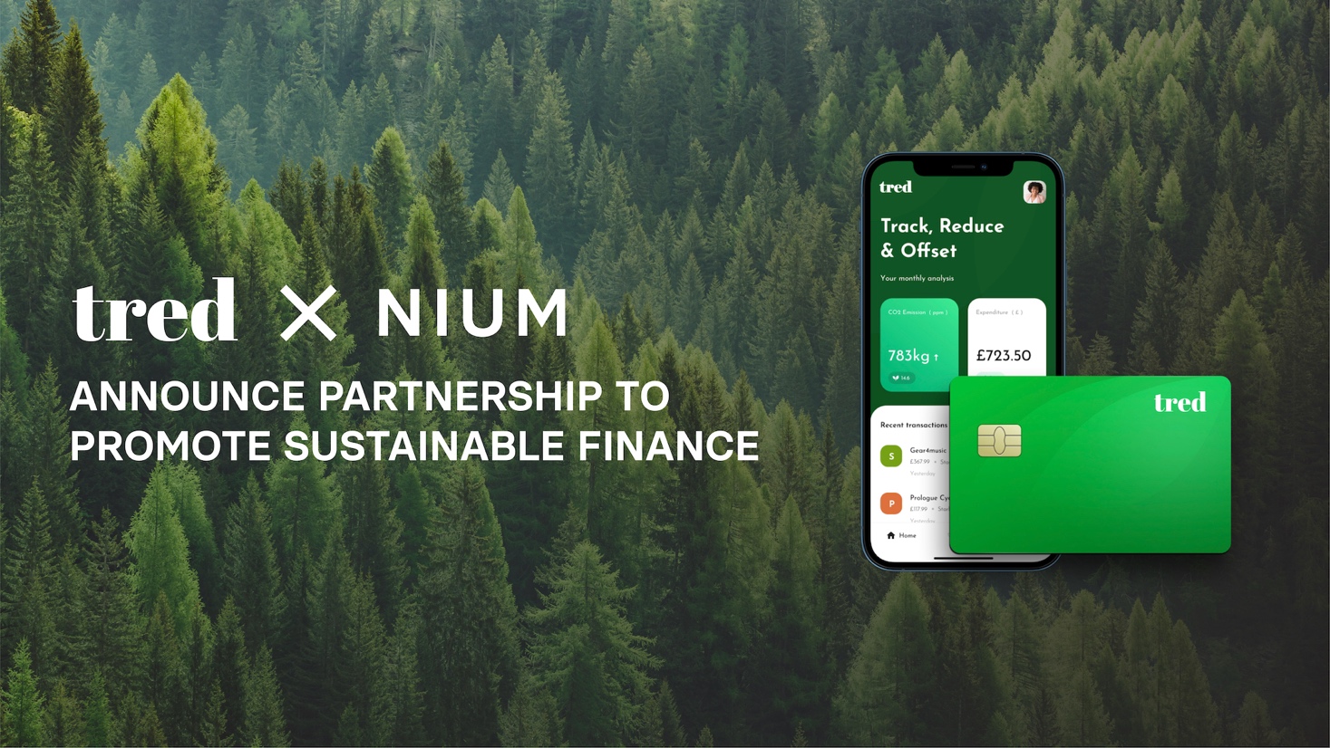 Tred Partners with Nium to Issue the Tred Qreen Debit Card to Further Mark its Efforts on Sustainable Finance