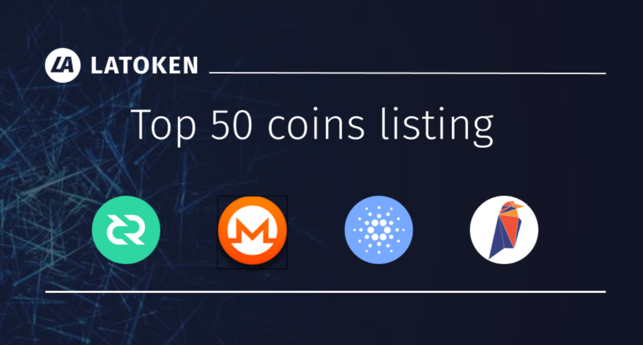 Latoken Lists TOP50 by CMC