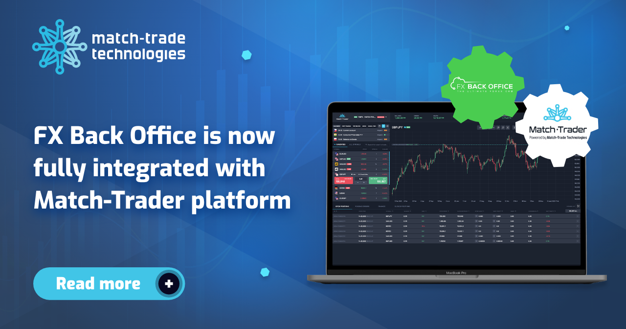 FX Back Office is Now Fully Integrated with the Award-winning Match-Trader Platform