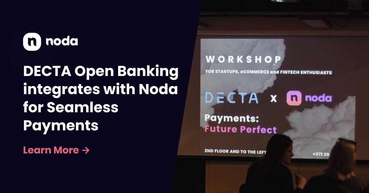 DECTA Open Banking Integrates with Noda for Seamless Payments