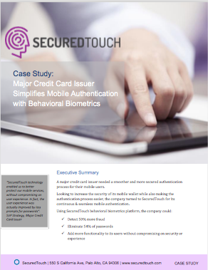 Behaviorial Biometrics for Authentication for Financial Security