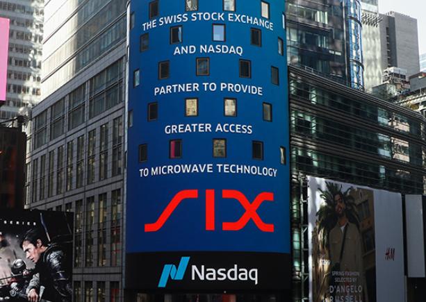 SIX and Nasdaq Partner to Provide Greater Access to Market Data Using Microwave Technology