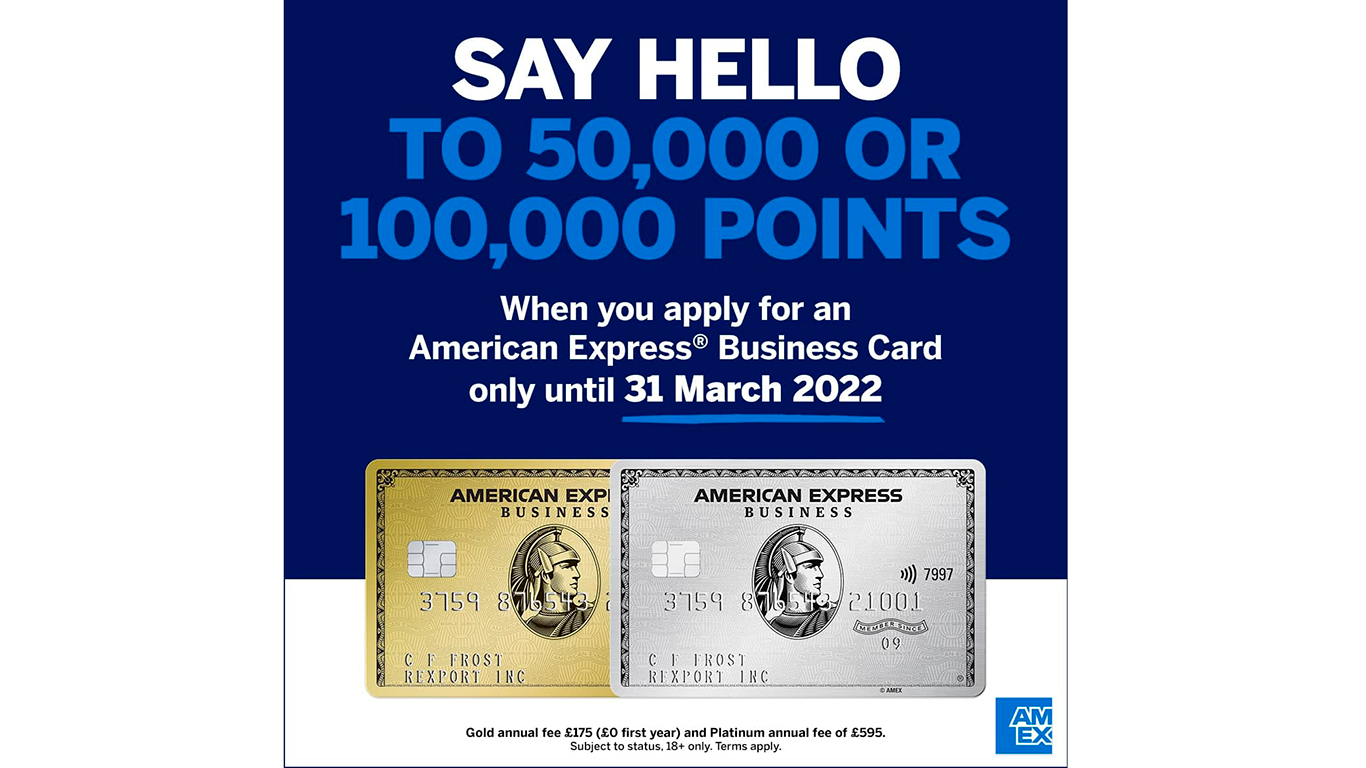 American Express announces return of its most generous ever welcome bonuses for new American Express® UK Business Platinum and Gold Cardmembers