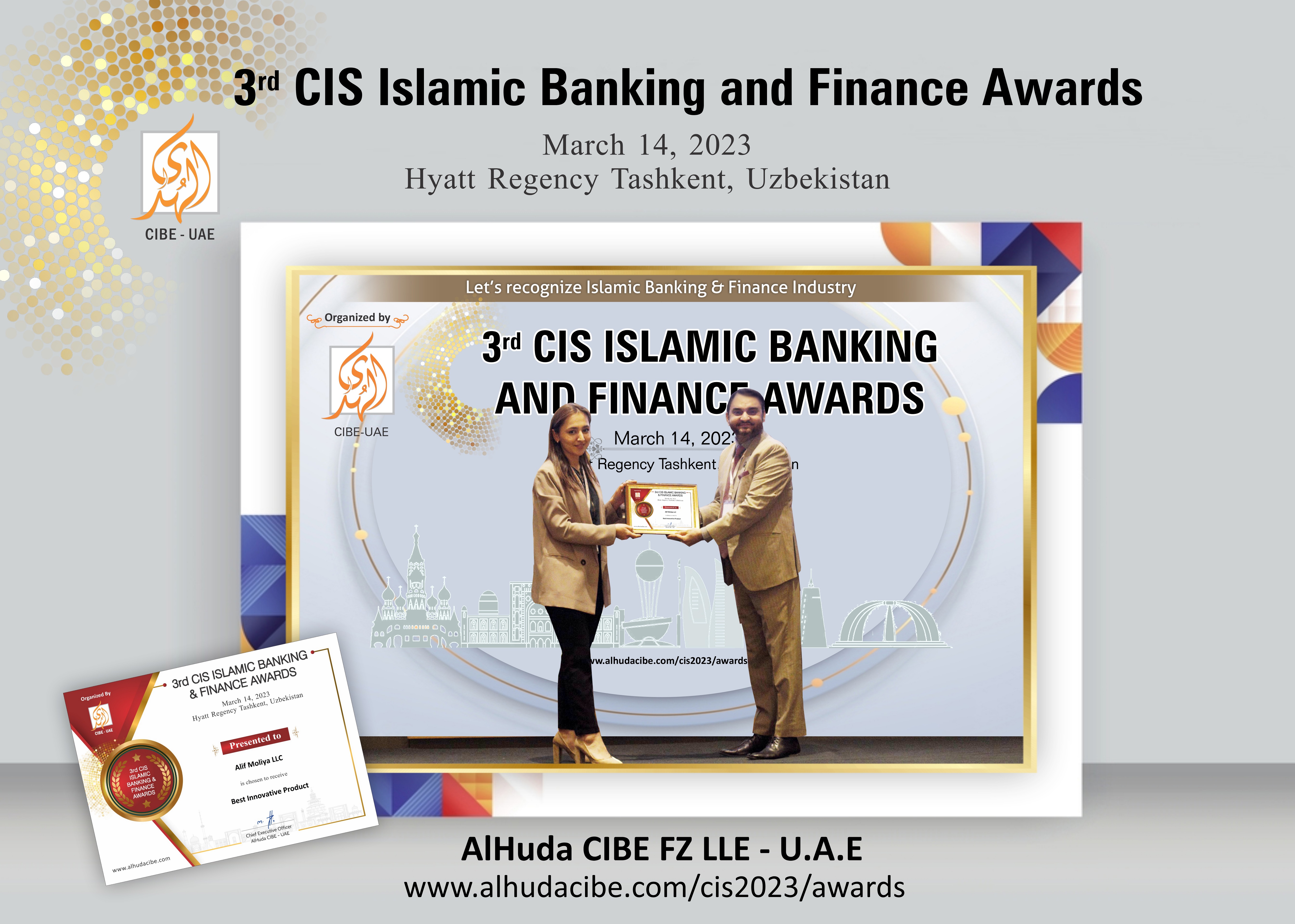 Alif Moliya Uzbekistan Won CIS Islamic Finance Award for Innovative Products