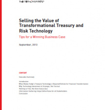 Selling the Value of Transformational Treasury and Risk Technology 