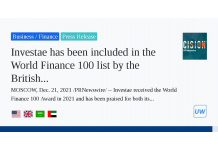 Investae Has Been Included in the World Finance 100 List by the British Magazine 'world Finance' 