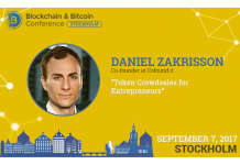 Daniel Zakrisson to Share His Insights on Crowdsale at Blockchain & Bitcoin Conference Stockholm