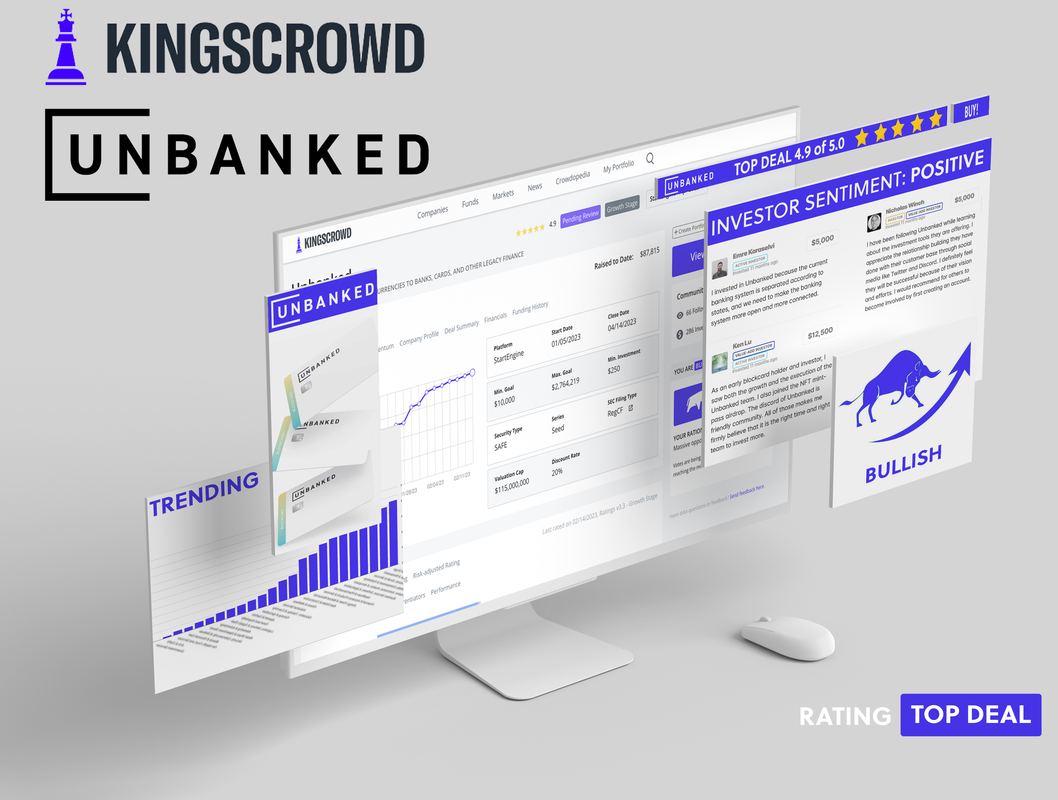 Investments in Unbanked Soar as KingsCrowd Capital Invests After Unbanked Is Rated A “Top Deal”