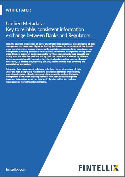 Unified Metadata: Key to reliable, consistent information exchange between Banks and Regulators