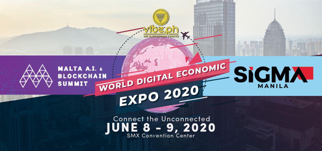 World Digital Economic Expo Will Be Held on June 8-9 2020 in Collaboration with SIGMA’s Manila AI and Blockchain Summit