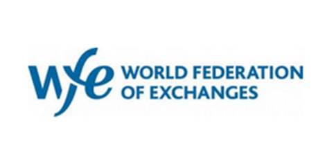 Logo for the World Federation of Exchanges. Image is linked. 